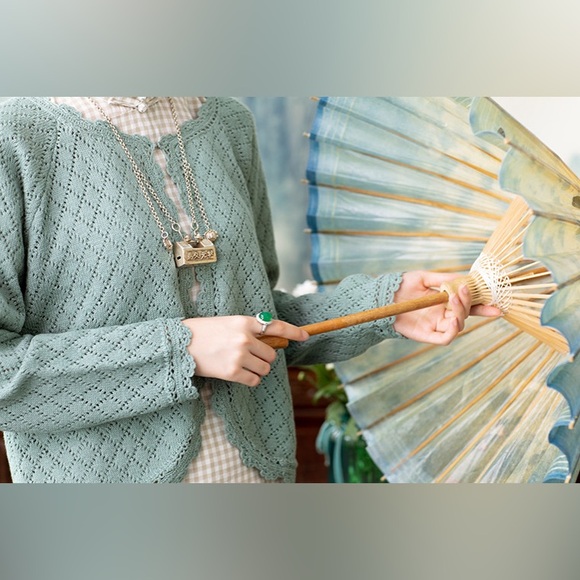 Vintage Crochet Open Front Cardigan - Picture 3 of 11